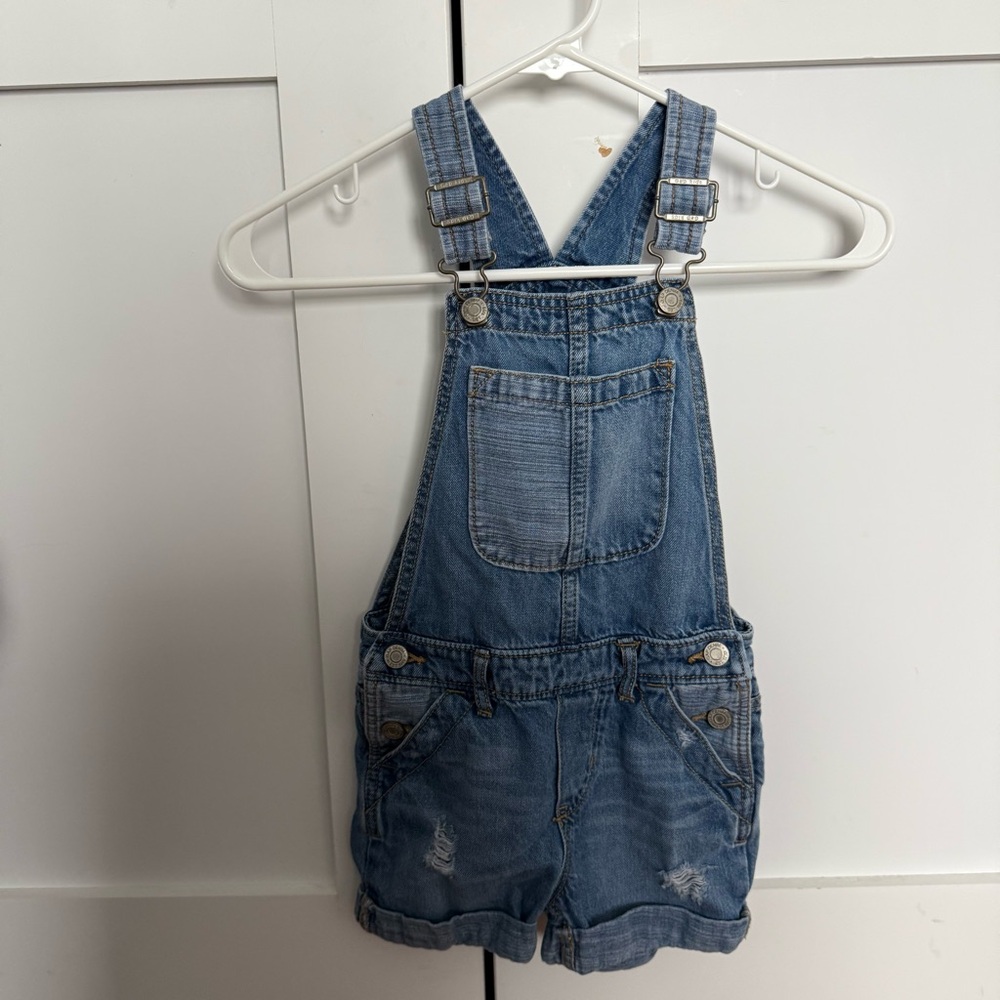 GAP Light Blue Denim Short Overalls